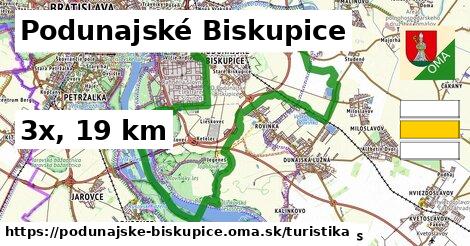 Podunajské Biskupice Turistické trasy  