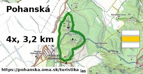 Pohanská Turistické trasy  