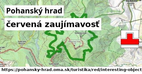 Pohanský hrad Turistické trasy červená zaujímavosť