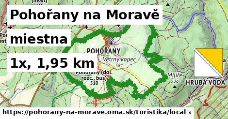 Pohořany na Moravě Turistické trasy miestna 