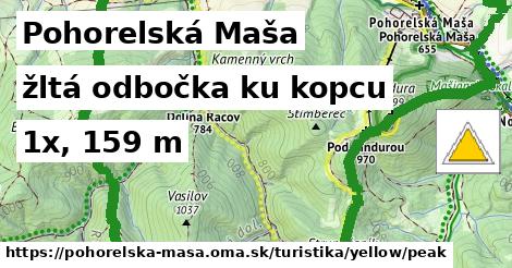 Pohorelská Maša Turistické trasy žltá odbočka ku kopcu