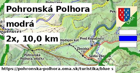 Pohronská Polhora Turistické trasy modrá 
