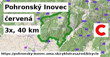 Pohronský Inovec Cyklotrasy červená bicycle