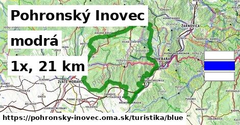 Pohronský Inovec Turistické trasy modrá 