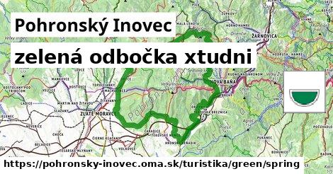 Pohronský Inovec Turistické trasy zelená odbočka xtudni