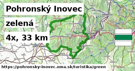 Pohronský Inovec Turistické trasy zelená 