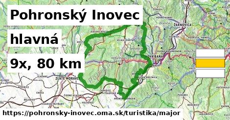 Pohronský Inovec Turistické trasy hlavná 