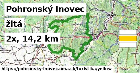 Pohronský Inovec Turistické trasy žltá 