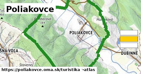 Poliakovce Turistické trasy  