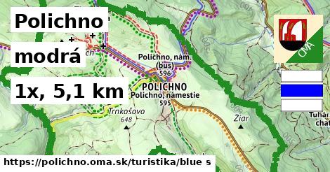 Polichno Turistické trasy modrá 