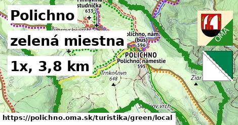 Polichno Turistické trasy zelená miestna