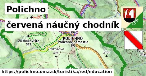 Polichno Turistické trasy červená náučný chodník