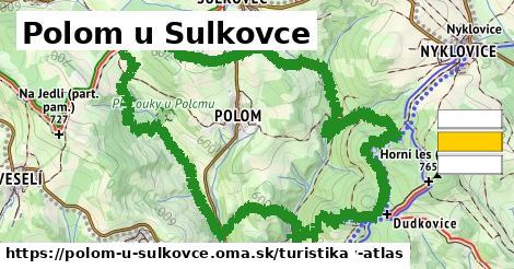 Polom u Sulkovce Turistické trasy  