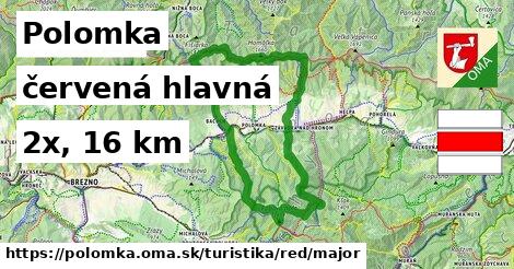 Polomka Turistické trasy červená hlavná