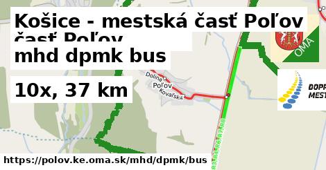 Košice - mestská časť Poľov Doprava dpmk bus