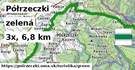 Półrzeczki Turistické trasy zelená 