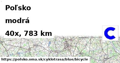 Poľsko Cyklotrasy modrá bicycle