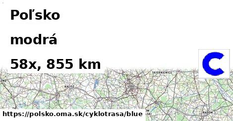 Poľsko Cyklotrasy modrá 