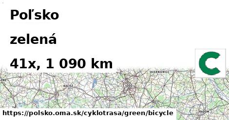 Poľsko Cyklotrasy zelená bicycle