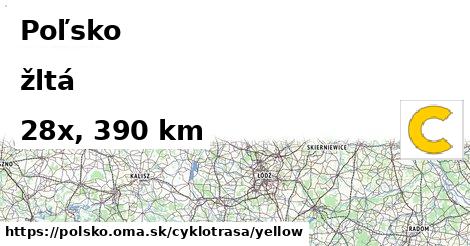Poľsko Cyklotrasy žltá 