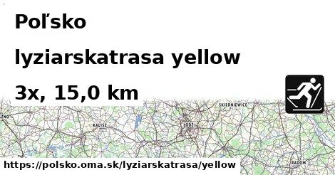 Poľsko Lyžiarske trasy žltá 