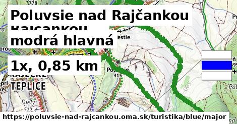 Poluvsie nad Rajčankou Turistické trasy modrá hlavná