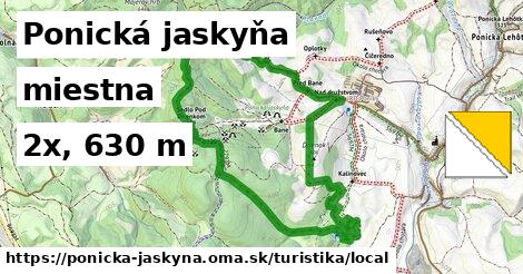 Ponická jaskyňa Turistické trasy miestna 