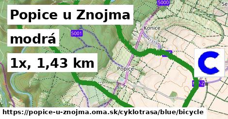 Popice u Znojma Cyklotrasy modrá bicycle