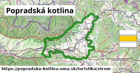 Popradská kotlina Turistické trasy strom 