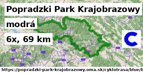 Popradzki Park Krajobrazowy Cyklotrasy modrá bicycle