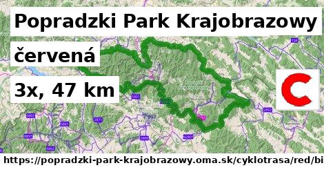 Popradzki Park Krajobrazowy Cyklotrasy červená bicycle