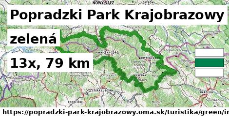 Popradzki Park Krajobrazowy Turistické trasy zelená iná