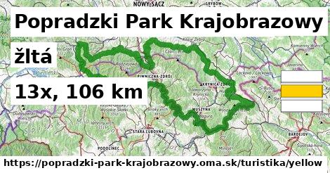 Popradzki Park Krajobrazowy Turistické trasy žltá 