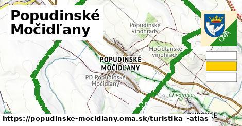 Popudinské Močidľany Turistické trasy  