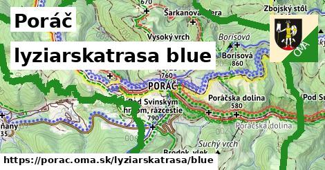Poráč Lyžiarske trasy modrá 