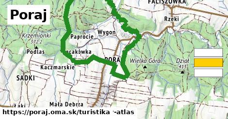 Poraj Turistické trasy  