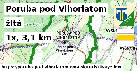 Poruba pod Vihorlatom Turistické trasy žltá 