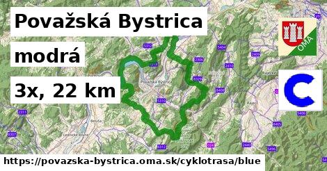 Považská Bystrica Cyklotrasy modrá 