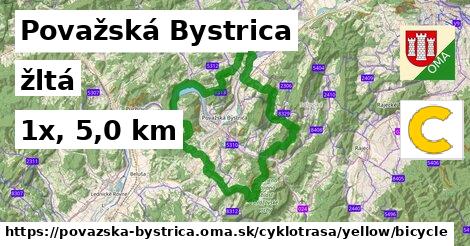 Považská Bystrica Cyklotrasy žltá bicycle