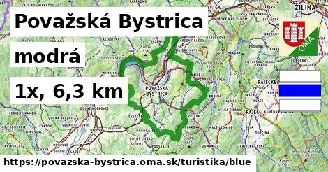 Považská Bystrica Turistické trasy modrá 