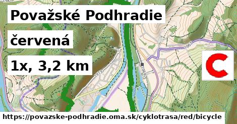 Považské Podhradie Cyklotrasy červená bicycle