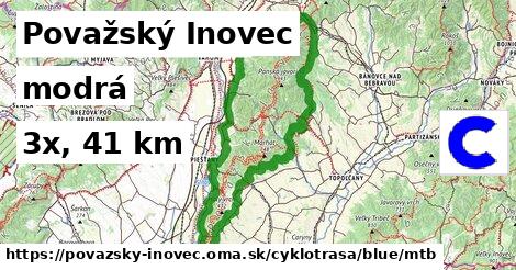 Považský Inovec Cyklotrasy modrá mtb