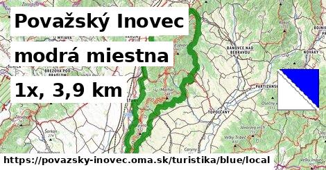Považský Inovec Turistické trasy modrá miestna