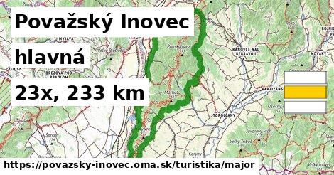Považský Inovec Turistické trasy hlavná 