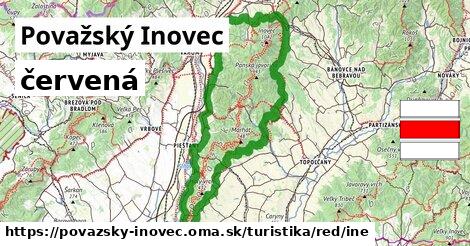 Považský Inovec Turistické trasy červená iná