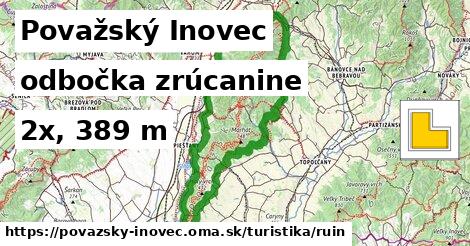 Považský Inovec Turistické trasy odbočka zrúcanine 