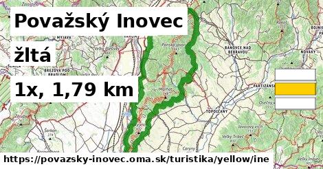 Považský Inovec Turistické trasy žltá iná