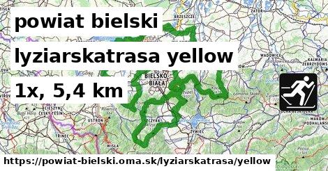 powiat bielski Lyžiarske trasy žltá 