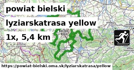 powiat bielski Lyžiarske trasy žltá 