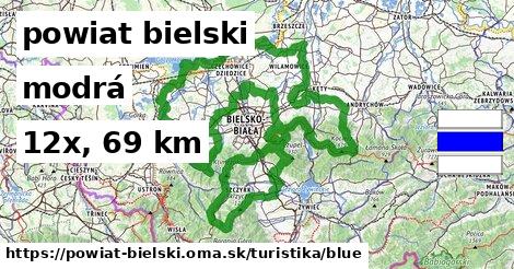 powiat bielski Turistické trasy modrá 